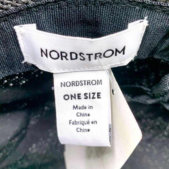 Nordstrom Gray Woven Wide Brimmed Bucket Sun Hat Classic Summer Resort Travel - Picture 6 of 7